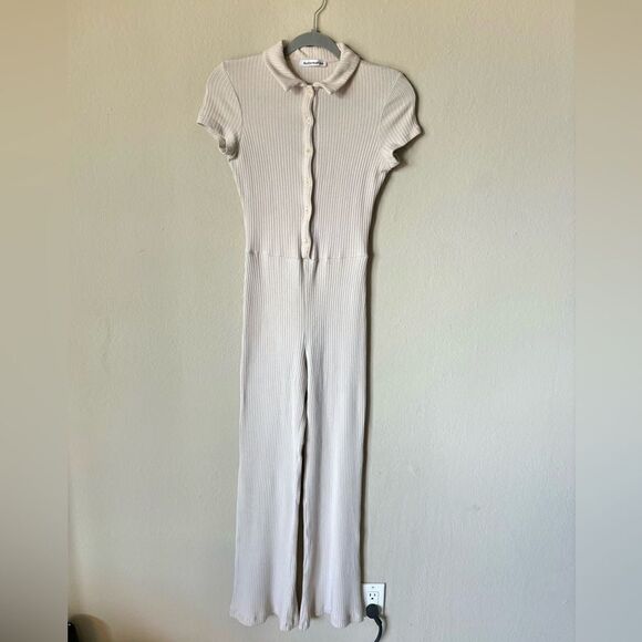 Reformation Leilani Cream Jumpsuit Short Sleeves Size XS - Picture 6 of 11